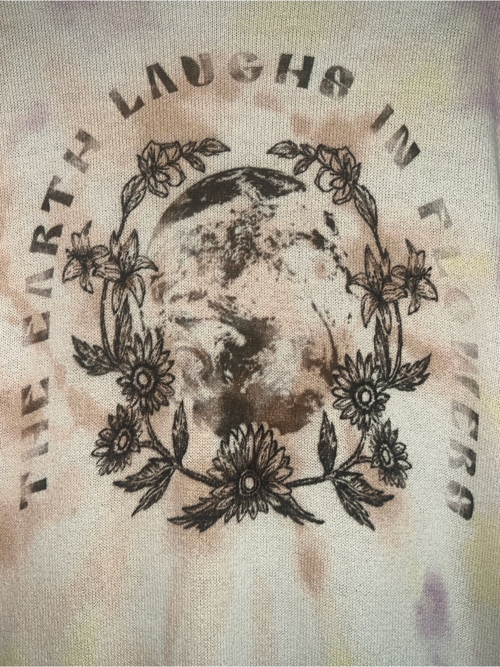 🆕 Free People Cosmos Graphic Pullover Field Of Flowers Combo XS Boho oversized - Picture 6 of 16
